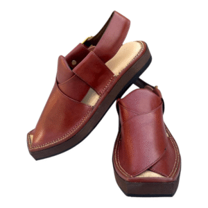 Kaptaan Chappal Brown Red