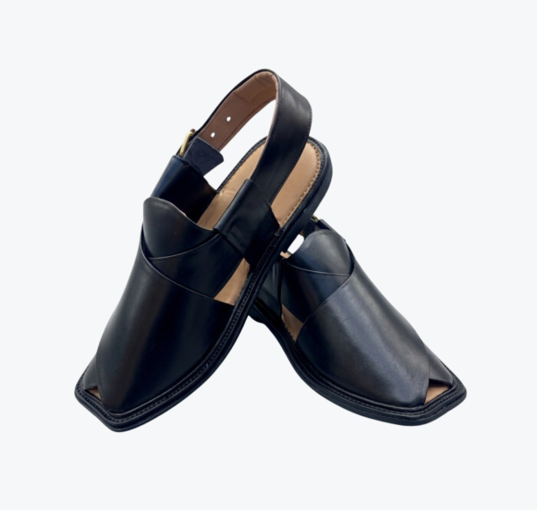 Smart Zalmi Black Peshawari Sandal for Men